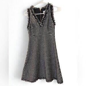Kate Spade Black and White Textured Mini Dress